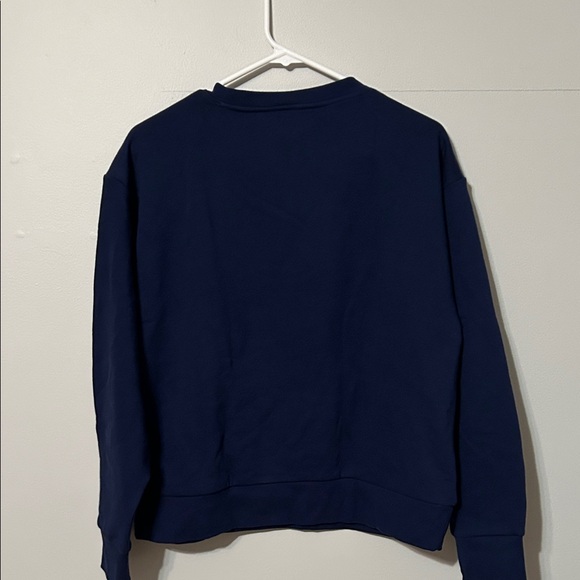 J. Crew: Navy and White Striped Sweatshirt with Gold Buttons. Med. NWT. - Picture 8 of 9